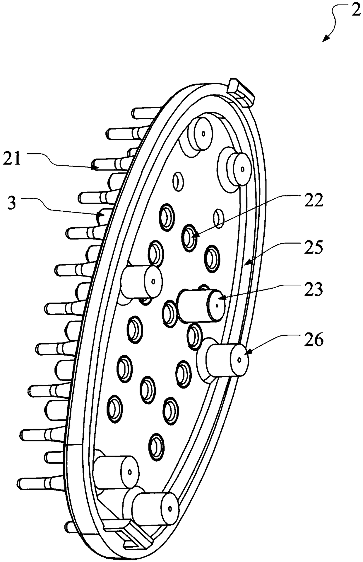 A nursing comb and a liquid storage device