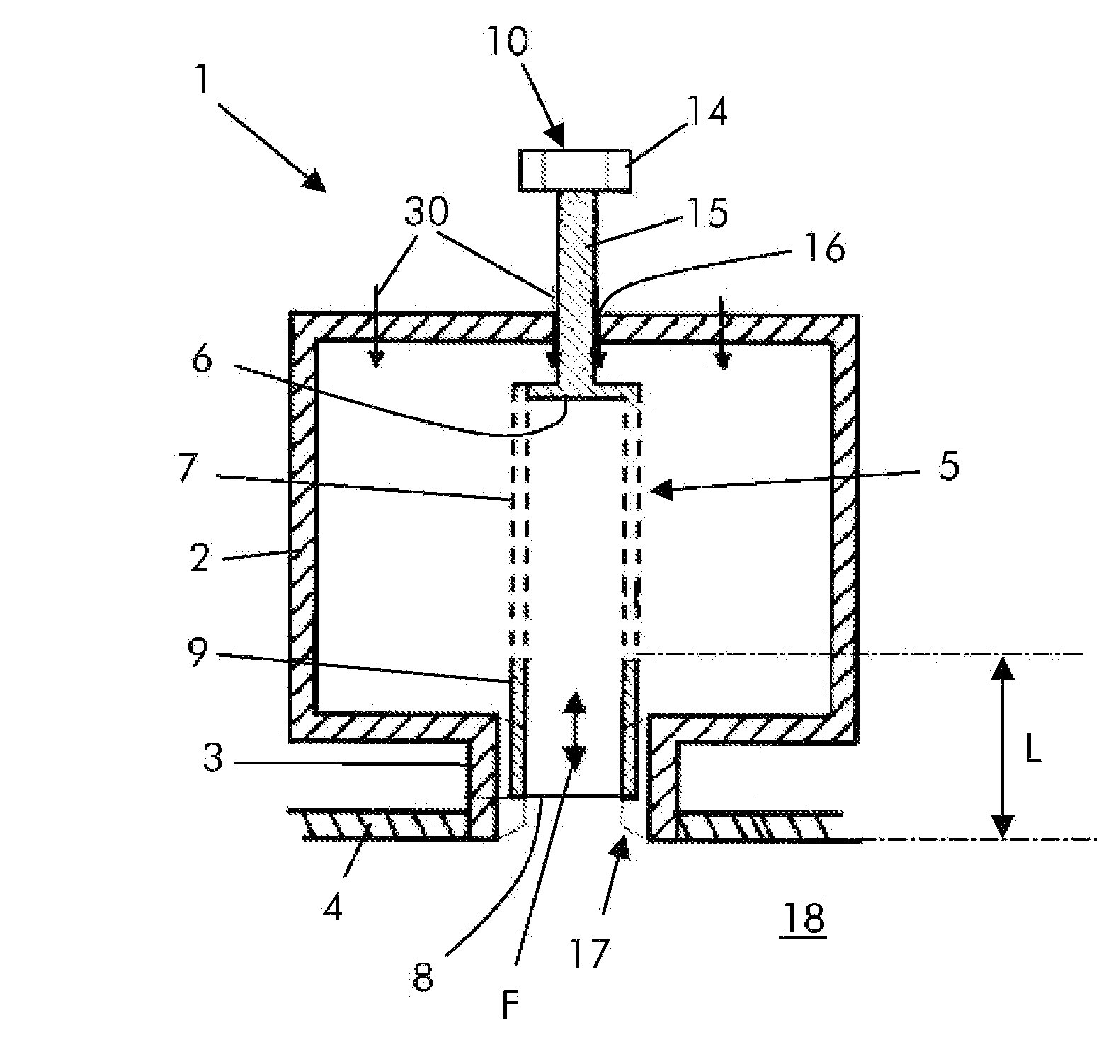 Helmholtz damper and method for regulating the resonance frequency of a Helmholtz damper