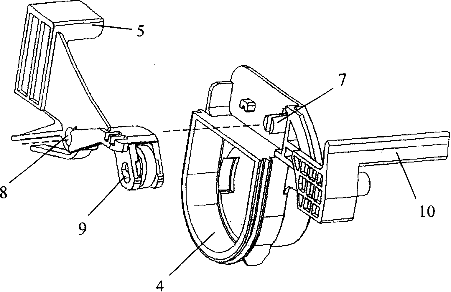 Braking structure of coil winder of suction sweeper