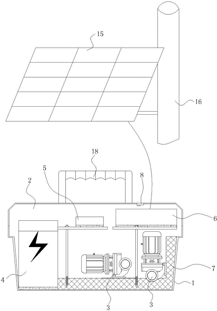 Movable intelligent water pumping device