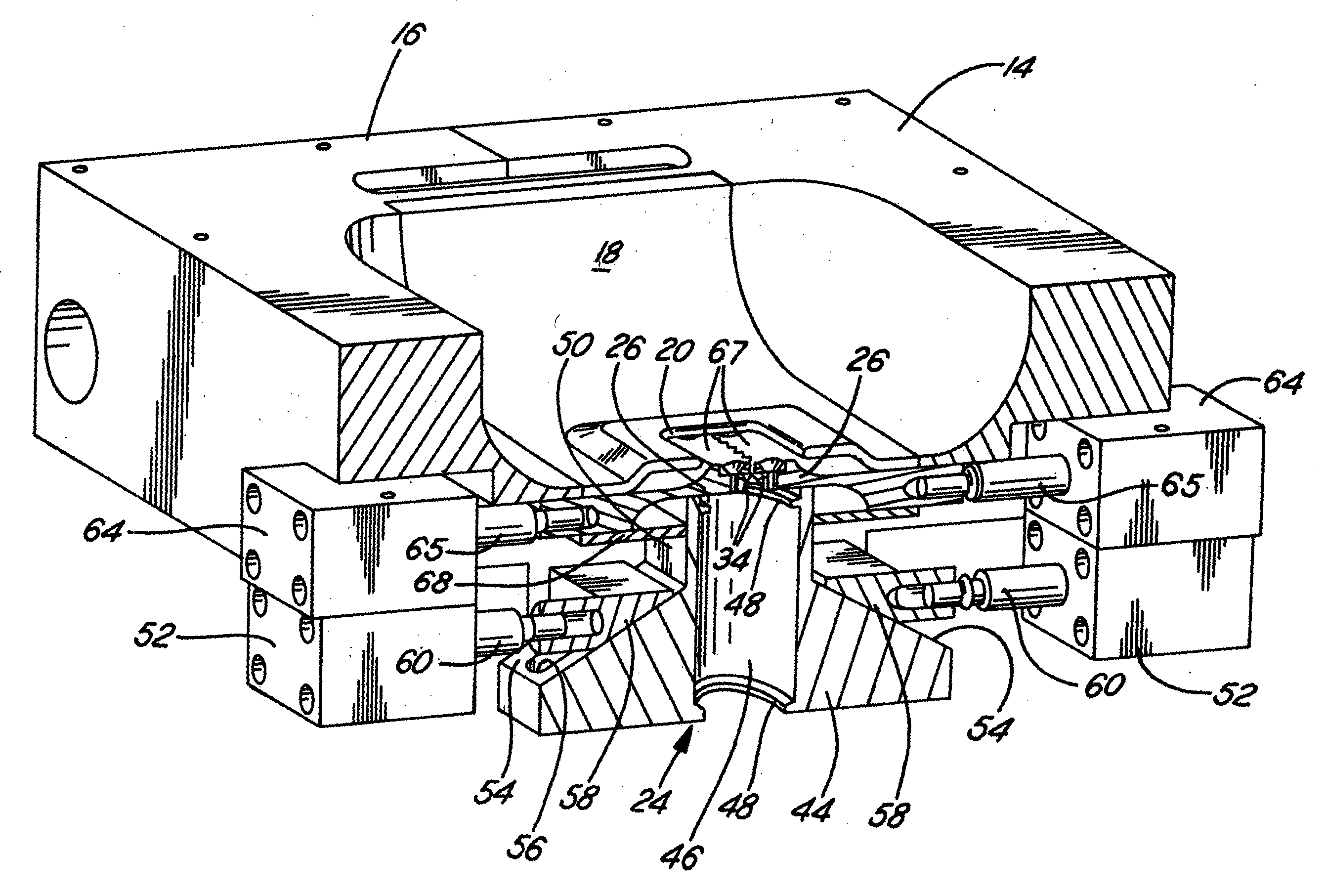 Method and apparatus for making a blow molded fuel tank