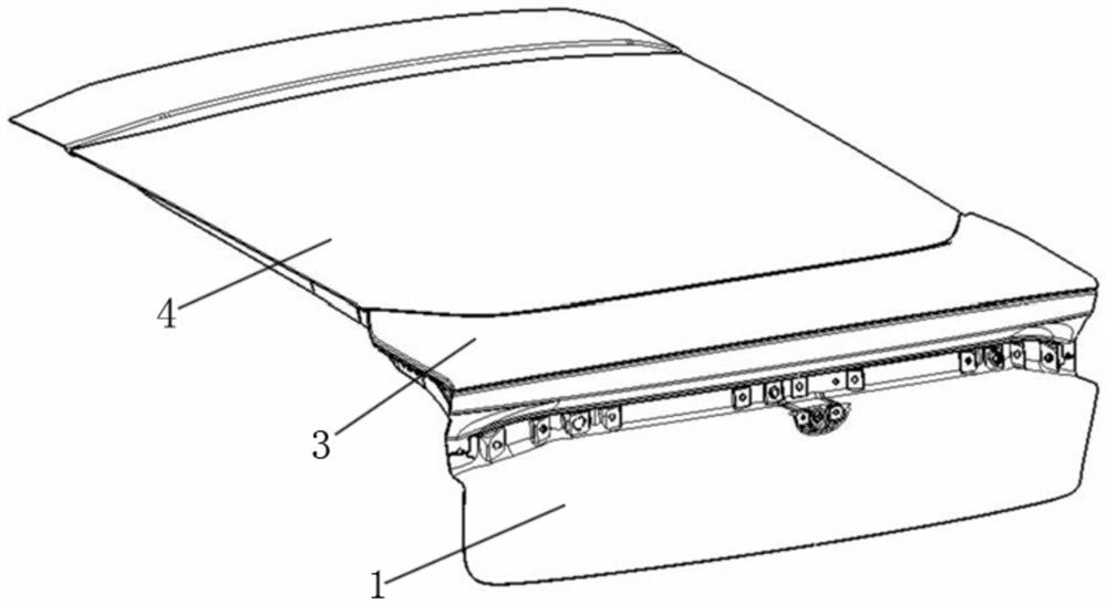 Electric tail wing structure and automobile