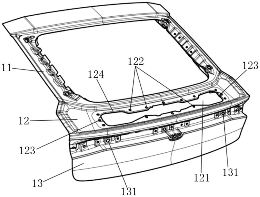 Electric tail wing structure and automobile