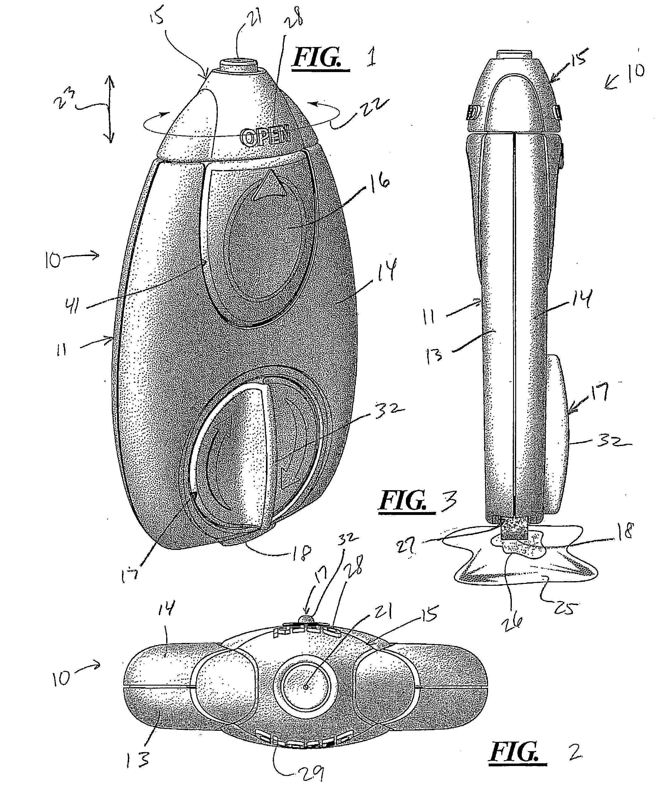 Instant stain removing device, formulation and absorbent means