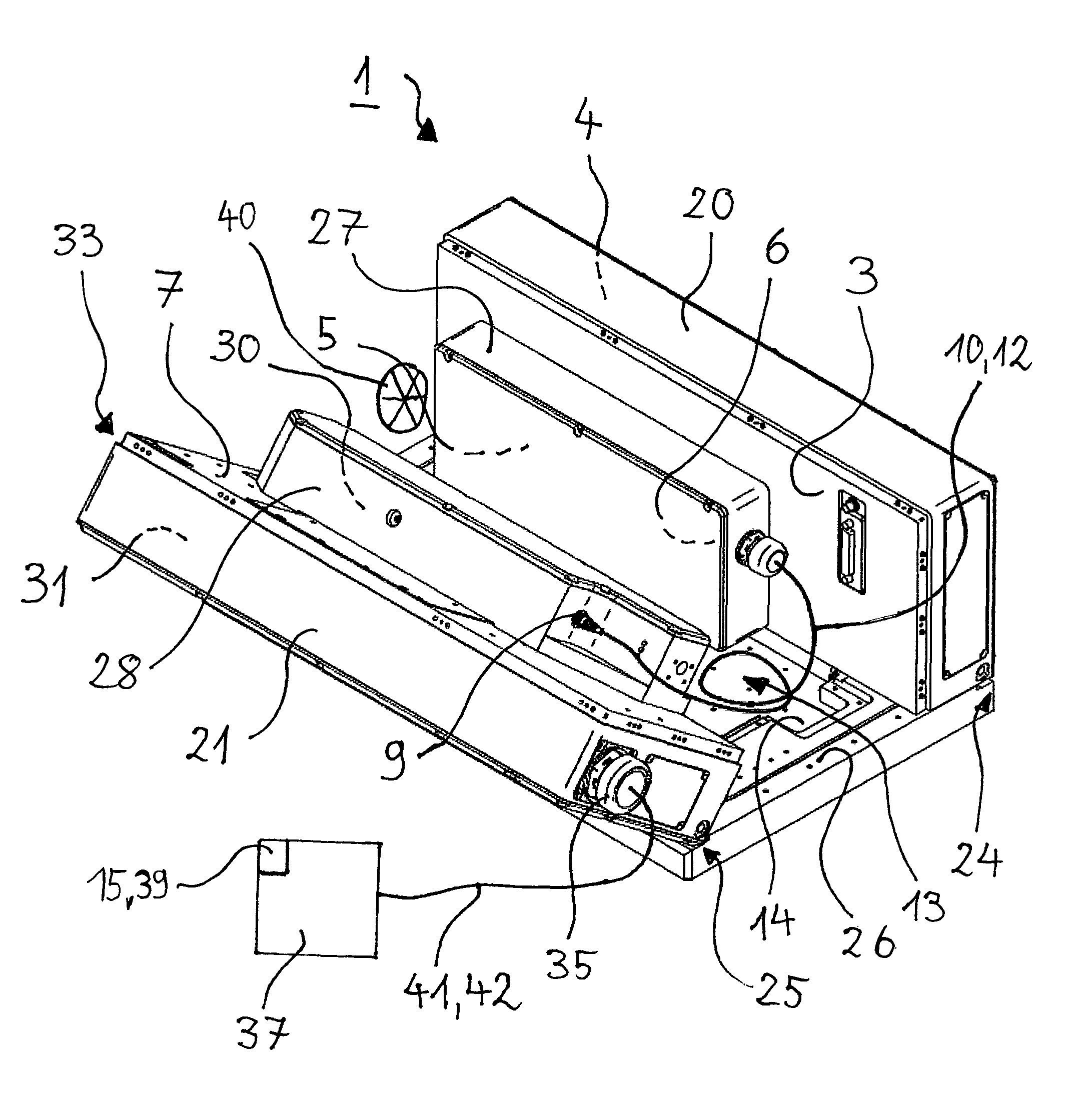 Movable modular housing for a short pulse laser with integrated amplifier