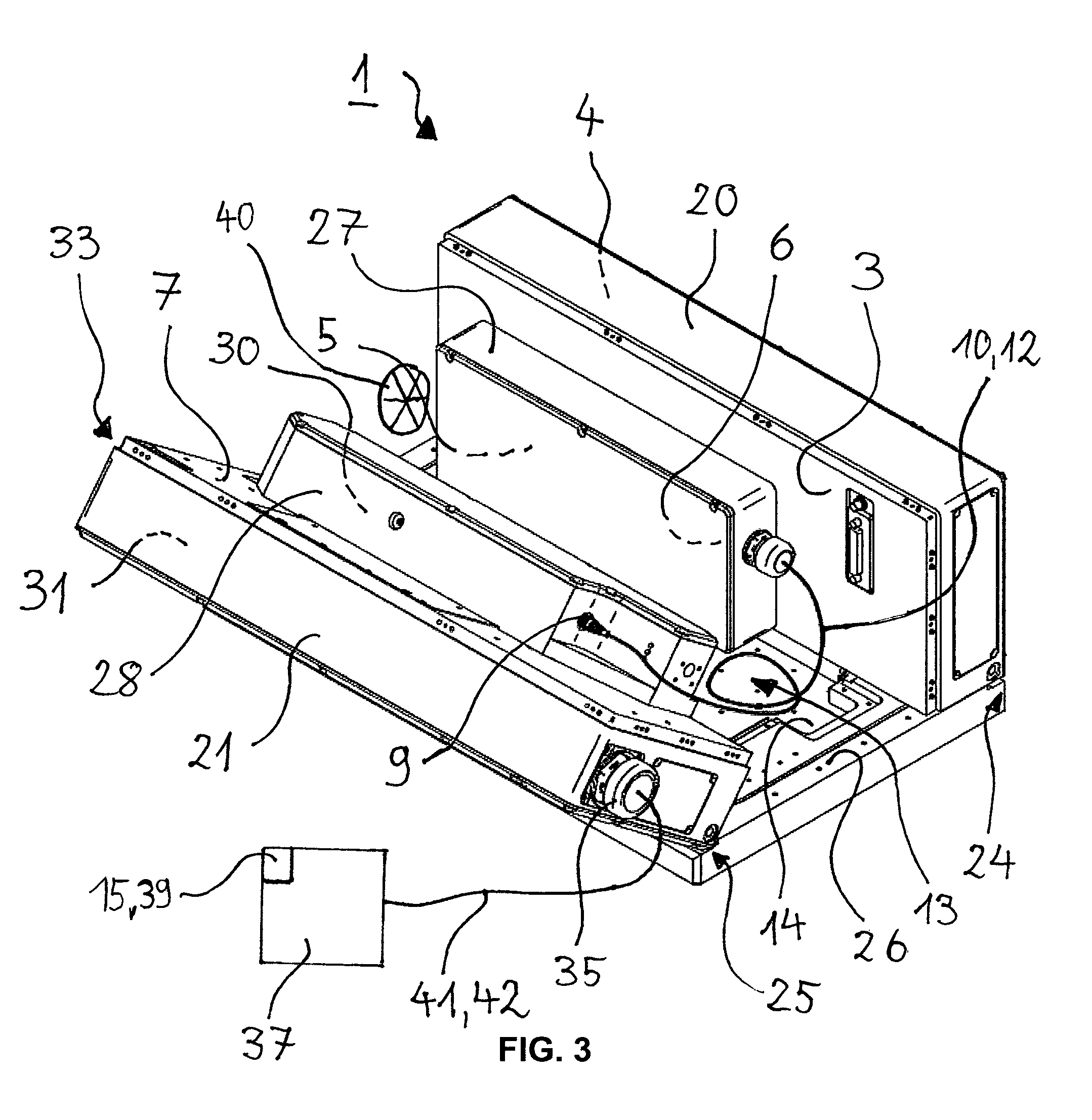 Movable modular housing for a short pulse laser with integrated amplifier