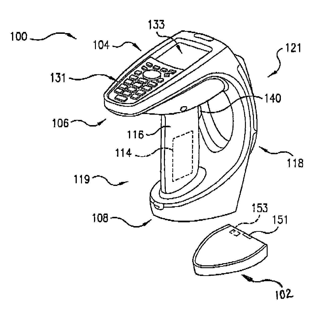 Portable handheld electronic article surveillance and scanner device