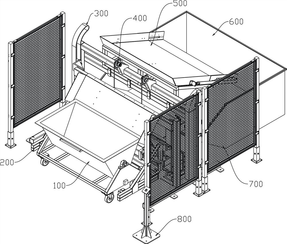 Material slag collecting device