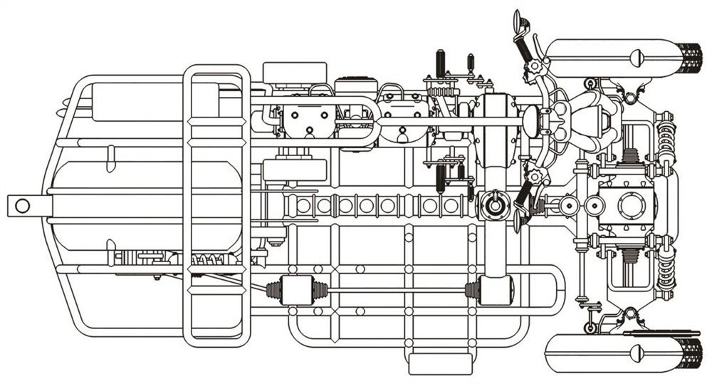 Double-body reverse motor tricycle