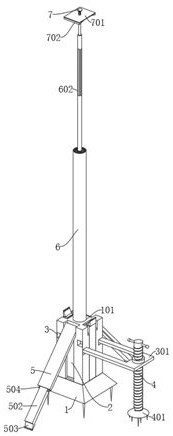 Measuring rod for high-precision aerial survey of unmanned aerial vehicle