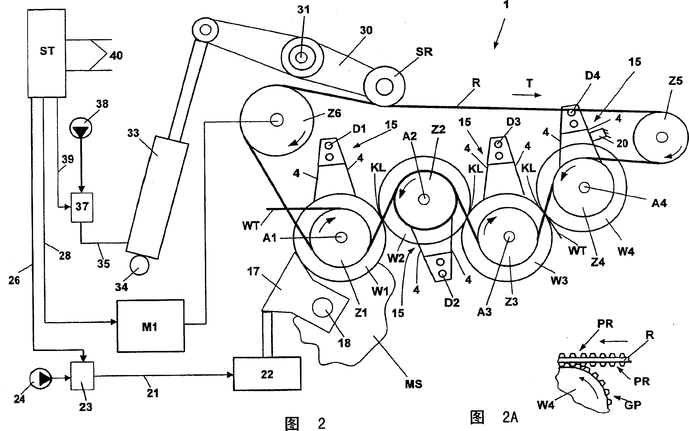 Driving device fr calendering roller