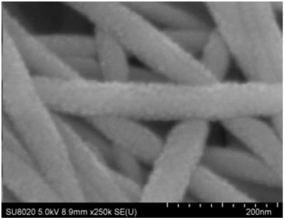 TiN/TiO2 three-dimensional nanowire array with core shell structure and preparation method thereof