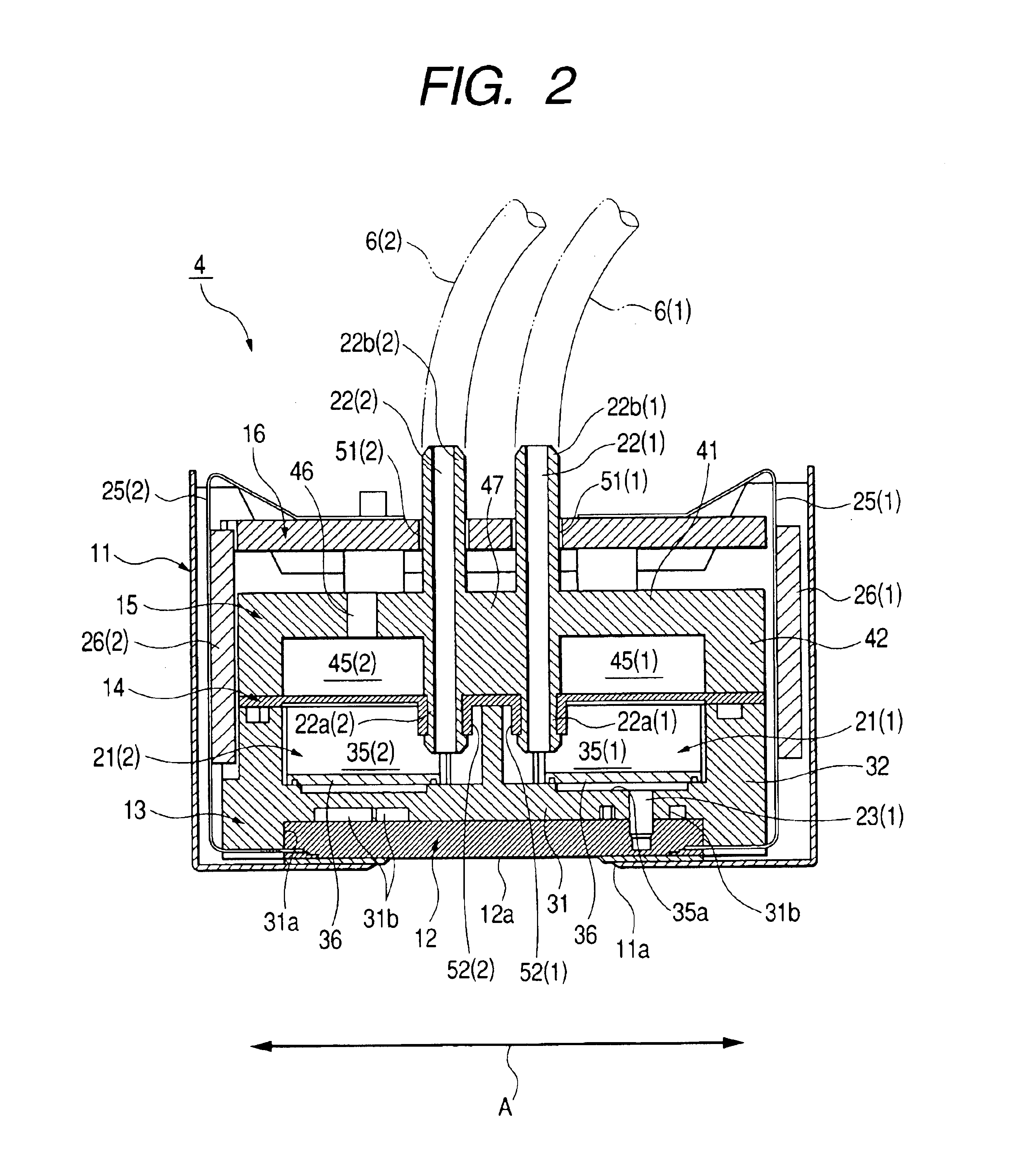 Head unit in ink jet printer