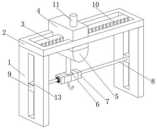 Building construction crane with anti-shaking function