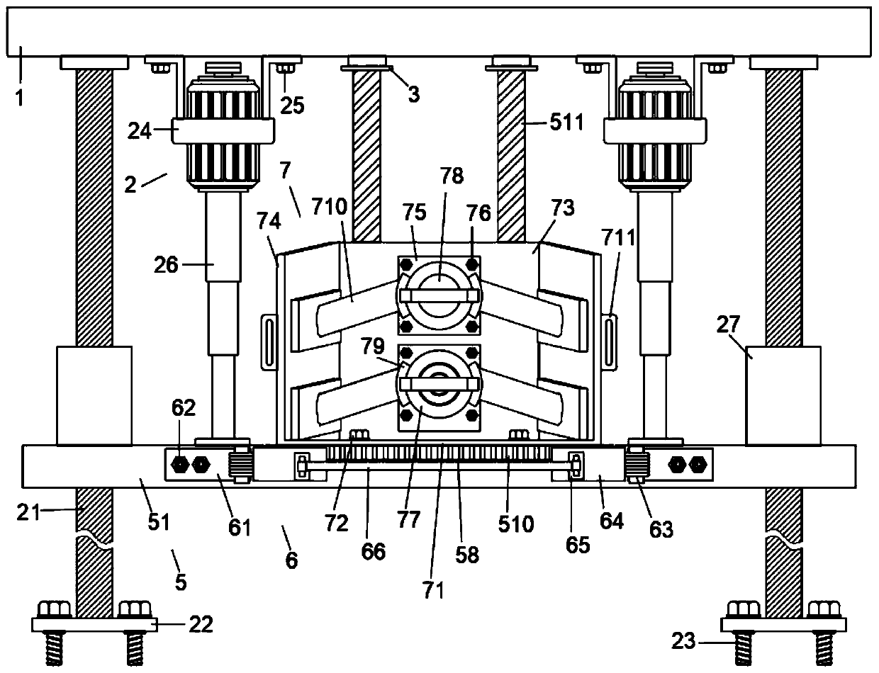 Composition of conveying device for machine tool production