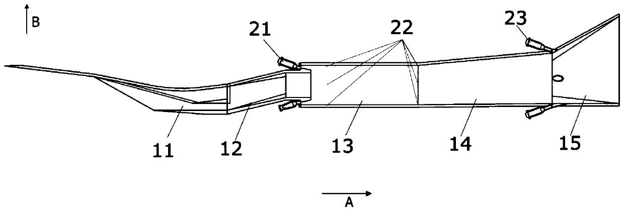 Small-scale two-stage rocket combination ramjet