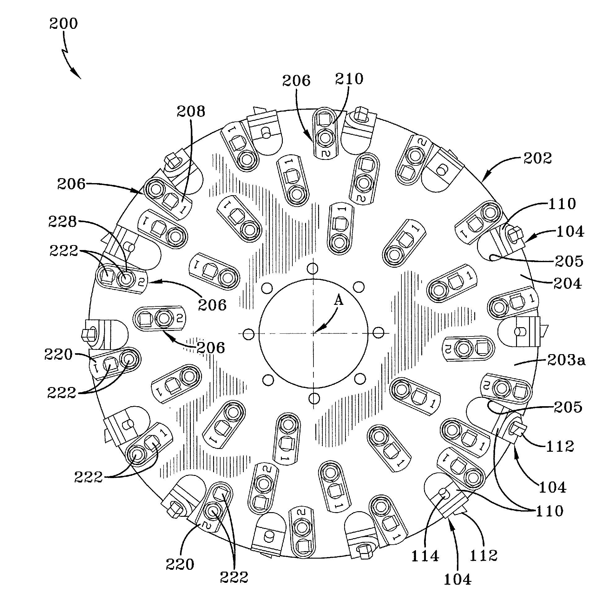 Stump grinding wheel