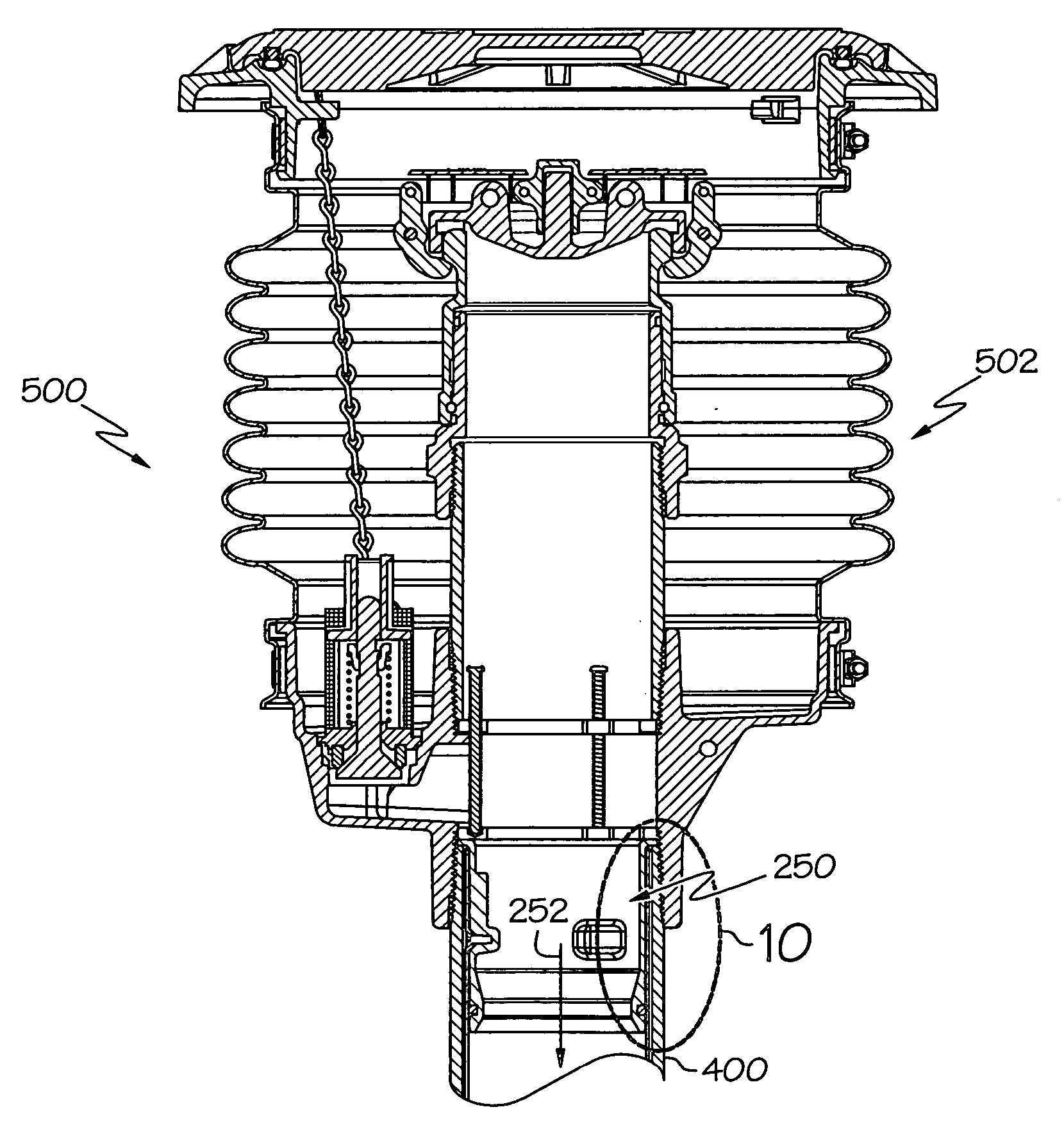 Drop tube inserts and apparatus adapted for use with a riser pipe