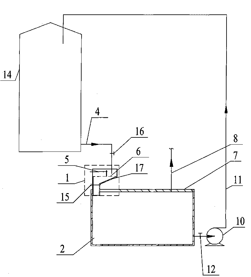 Device and method for processing waste firedamp liquid