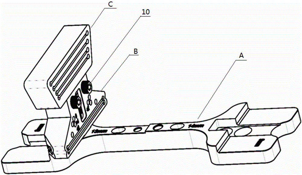 Distal femur and anterior and posterior condyle measuring and positioning osteotomy device for knee joint replacement