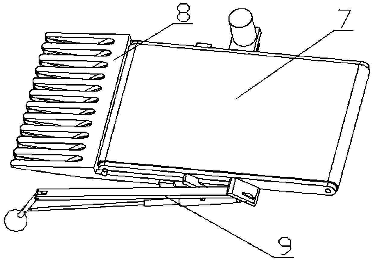 Fishing and trimming device for scenic garden pond