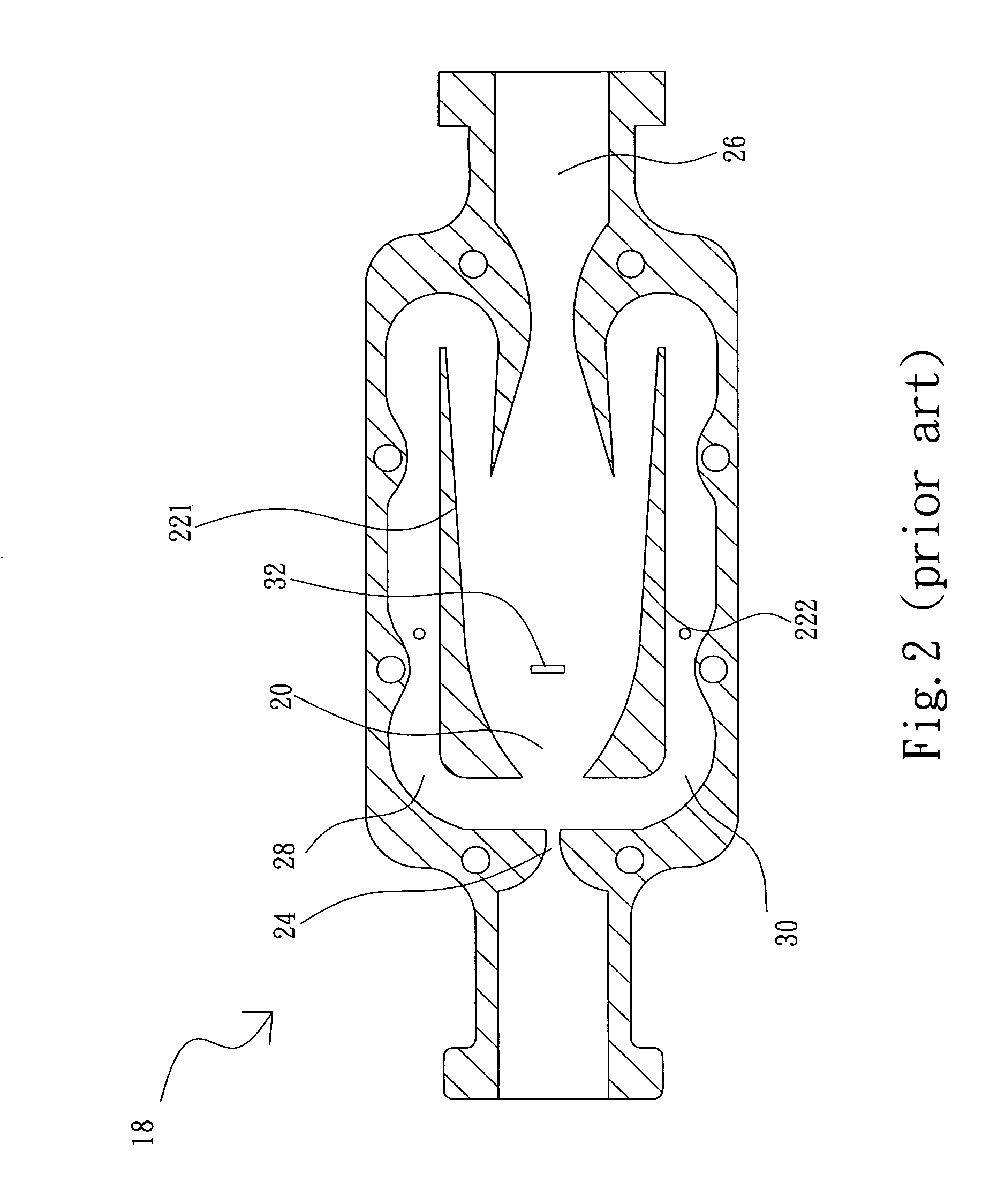 Micro-fluidic oscillator having a sudden expansion region at the nozzle outlet