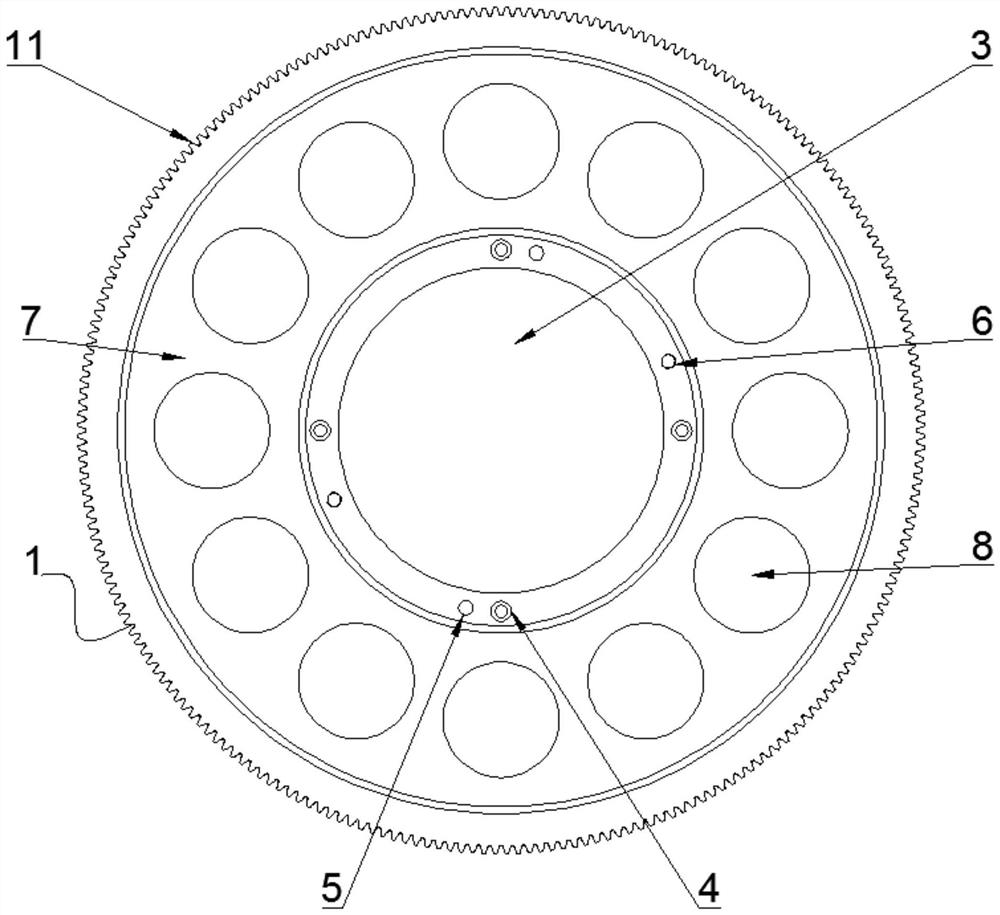 Chuck driving gear pair structure for laser cutting equipment