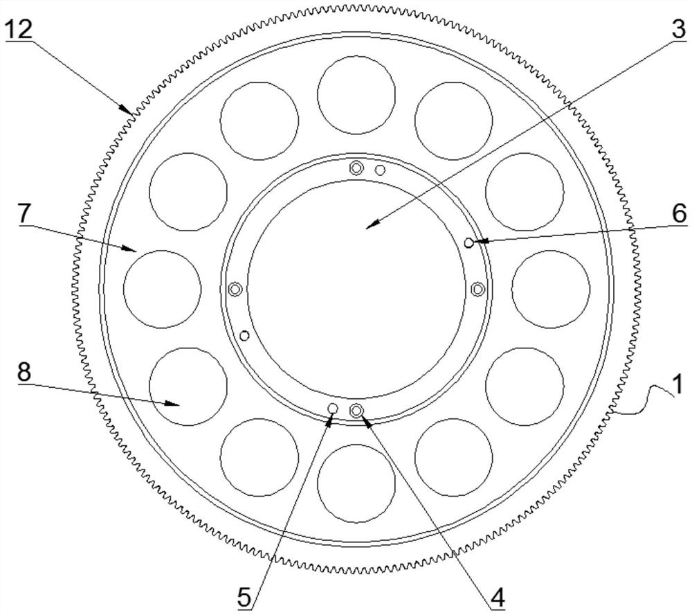 Chuck driving gear pair structure for laser cutting equipment