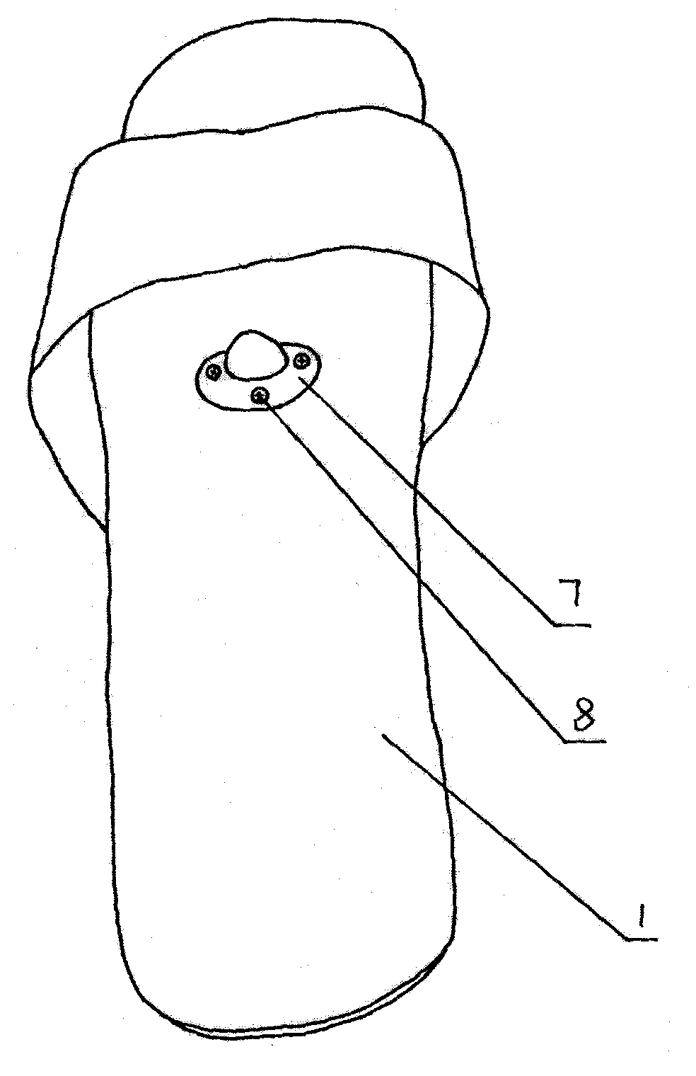 Massage shoe acting on Yongyuan acupoint