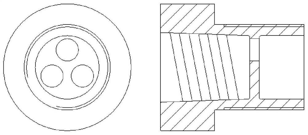 A potting type cable sealing penetrating structure