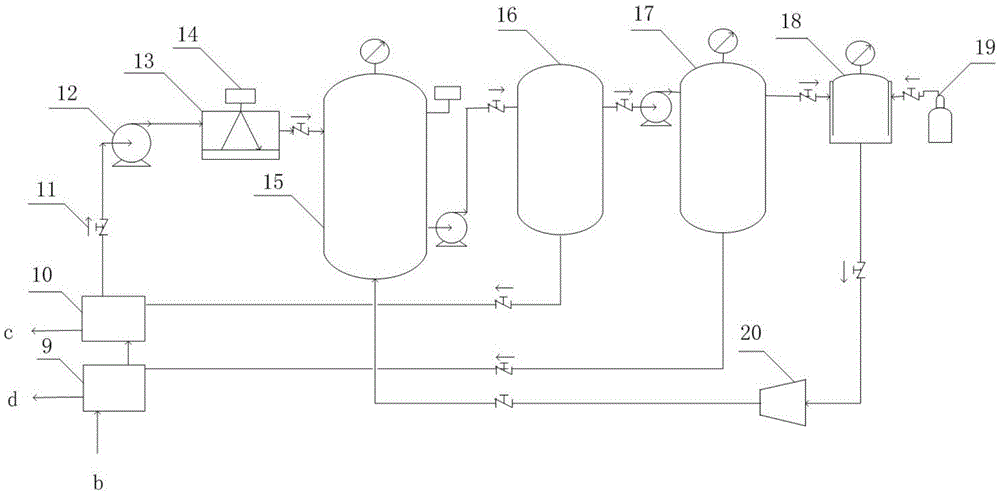 A method and device for advanced treatment of gas hydrate seawater