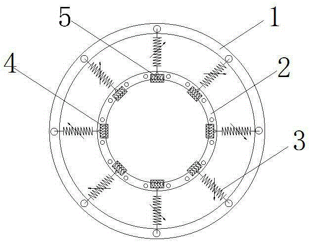 Non-linear particle impact damper