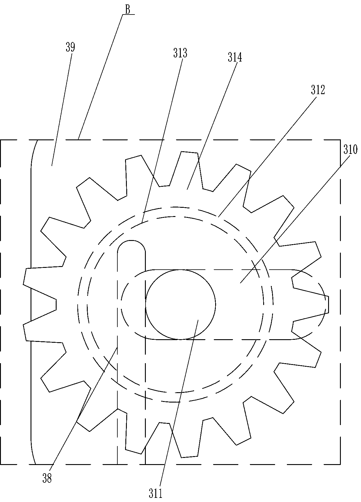 Glass cement applying device for high-place glass window frame