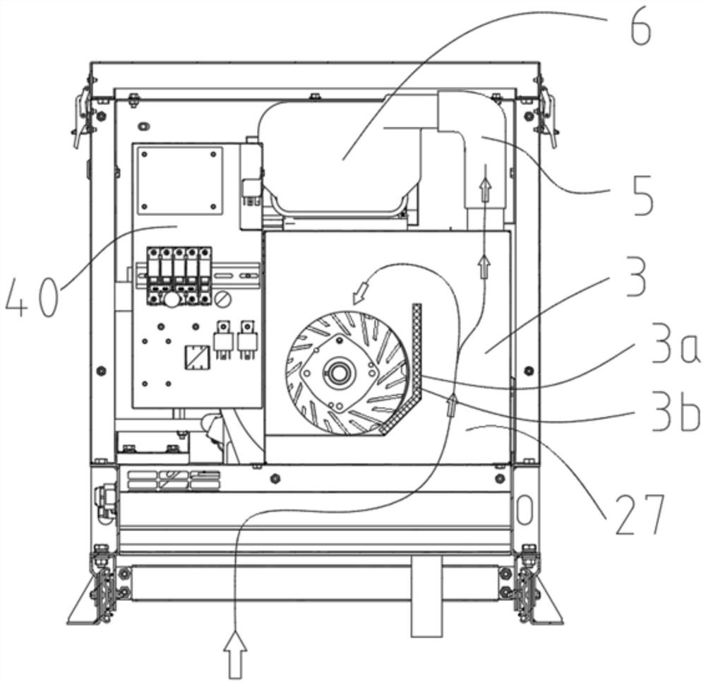 A diesel generator set using labyrinth branch air ducts to achieve heat dissipation and noise reduction