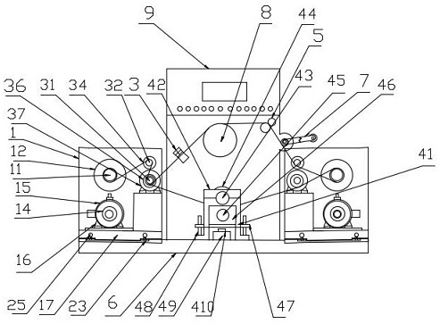 Deviation correction embossing rewinder for aluminum foil paper production