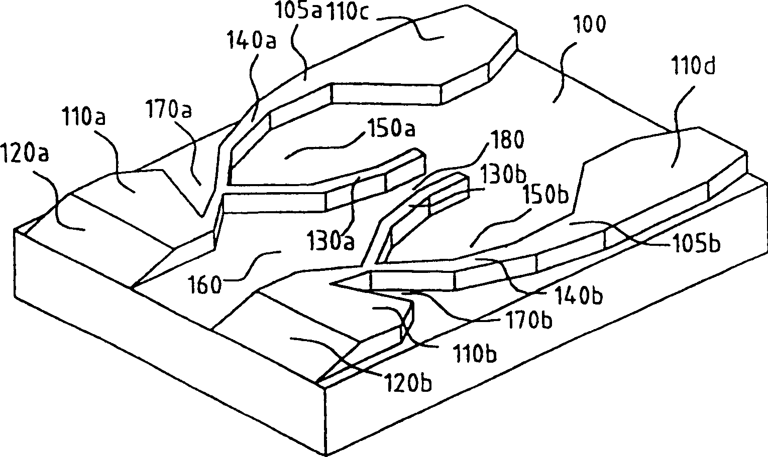 Flying negative pressure air bearing slider with divided negative pressure pockets