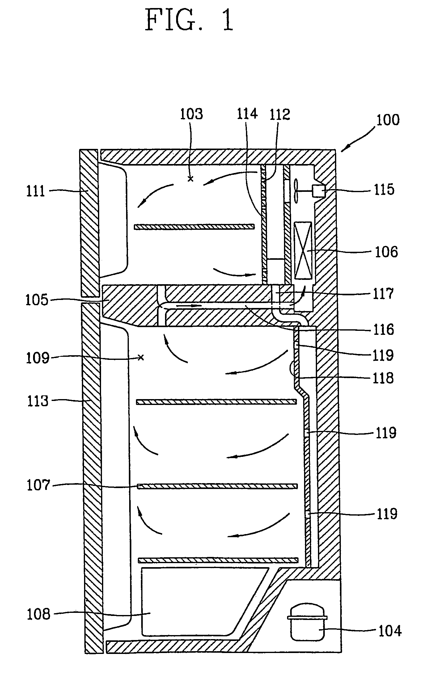 Vegetable room for refrigerator