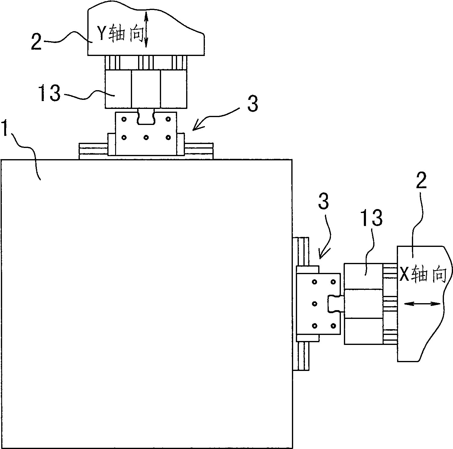 Three-axial vibration composite testing apparatus