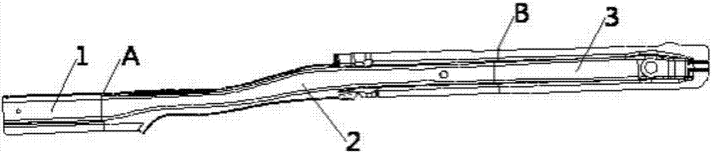 Continuous variable-thickness automobile front longitudinal beam inner plate and manufacturing method thereof