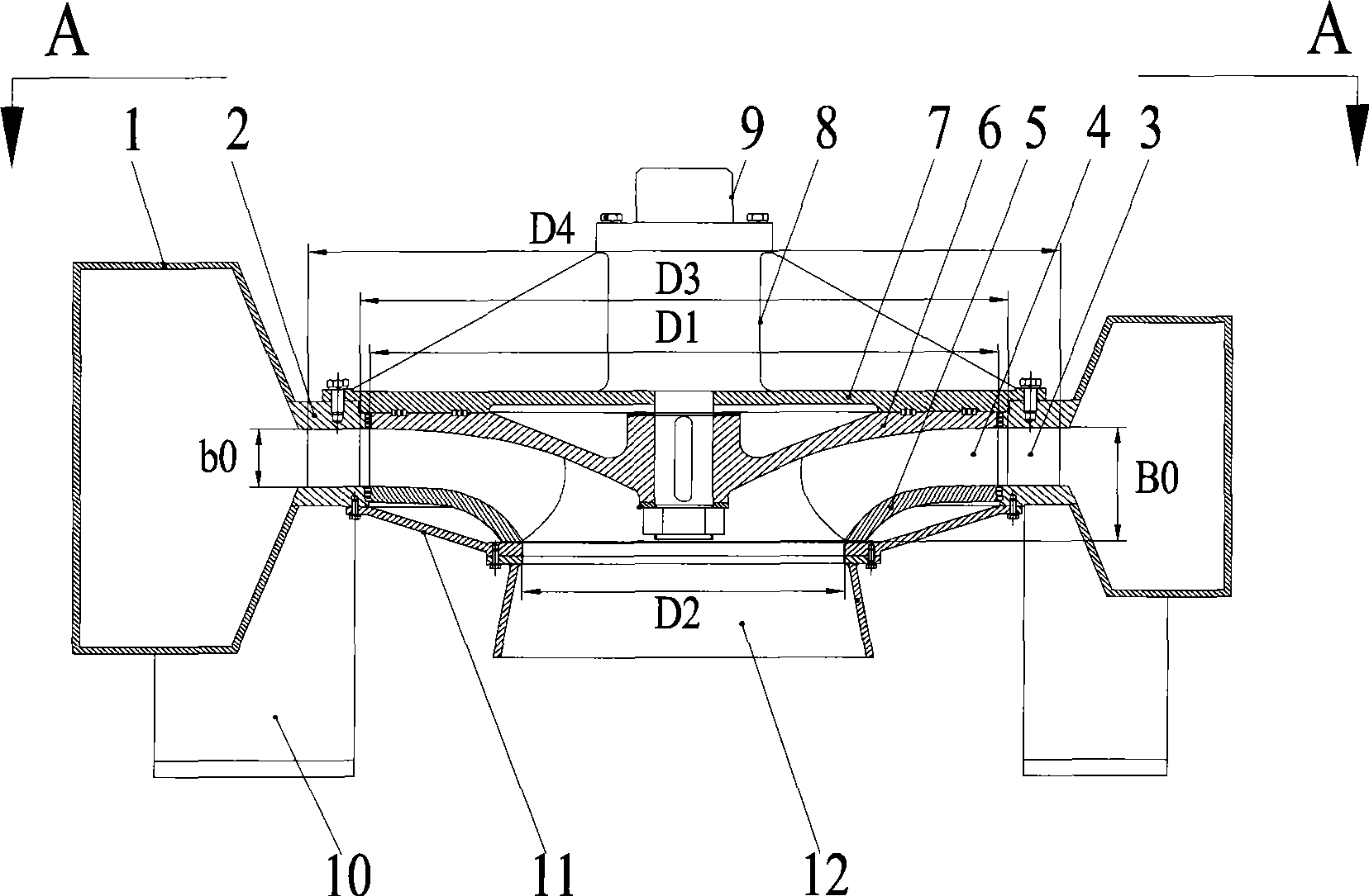 Ultra-low specific speed mixed-flow type turbine