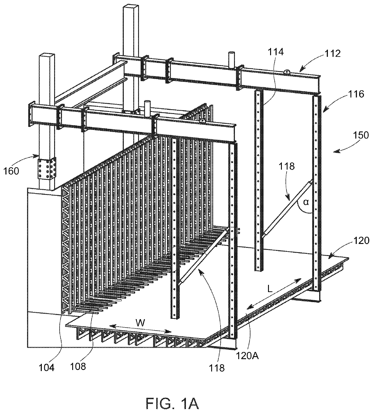 Suspended translating platform