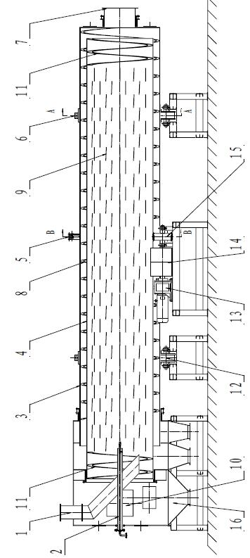 Slurry-spraying rotary granulator