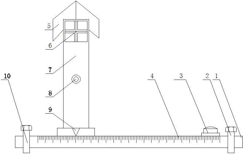 Total station collimation line method horizontal displacement observation platform and application method thereof