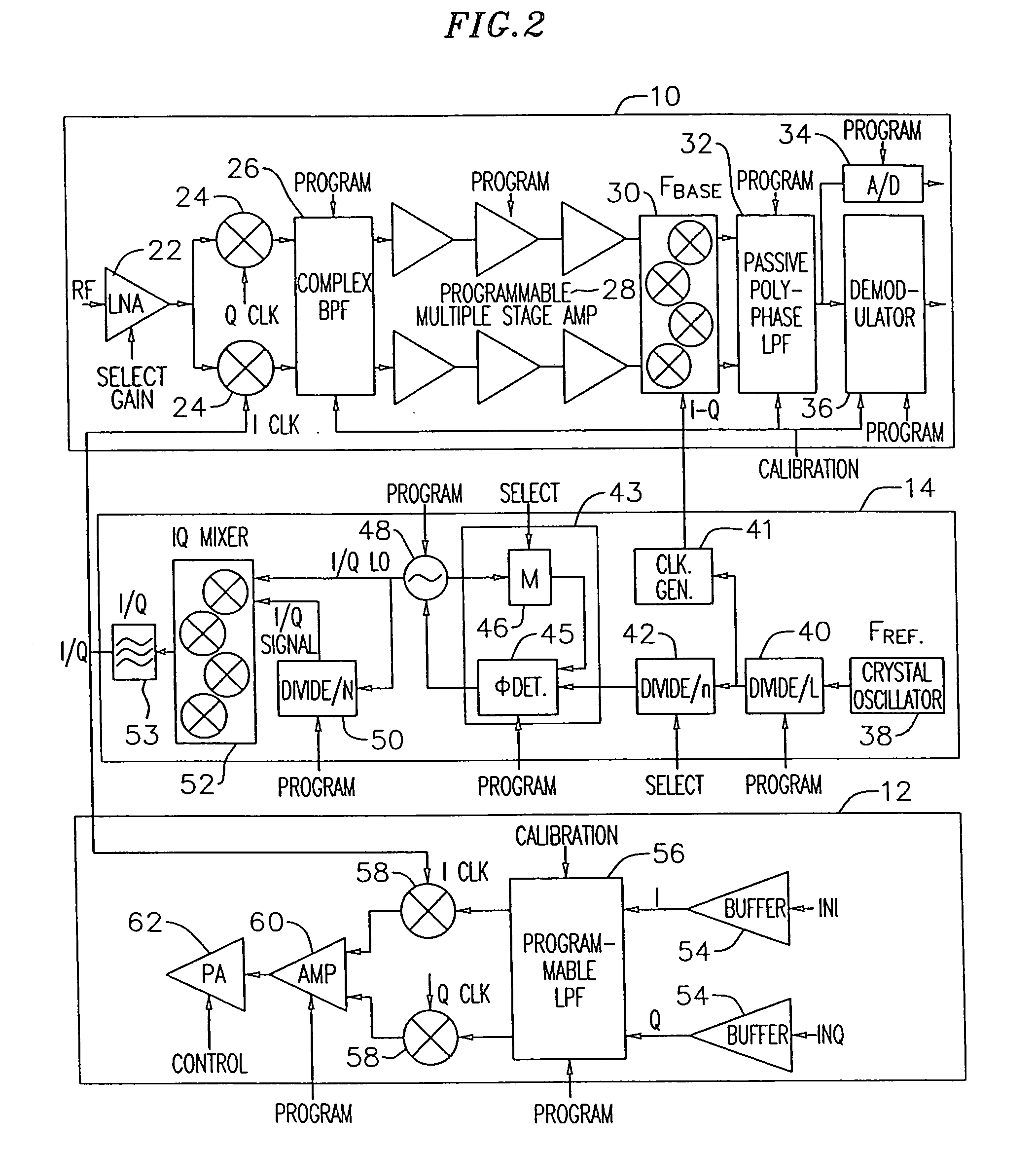 Adaptive radio transceiver with a power amplifier