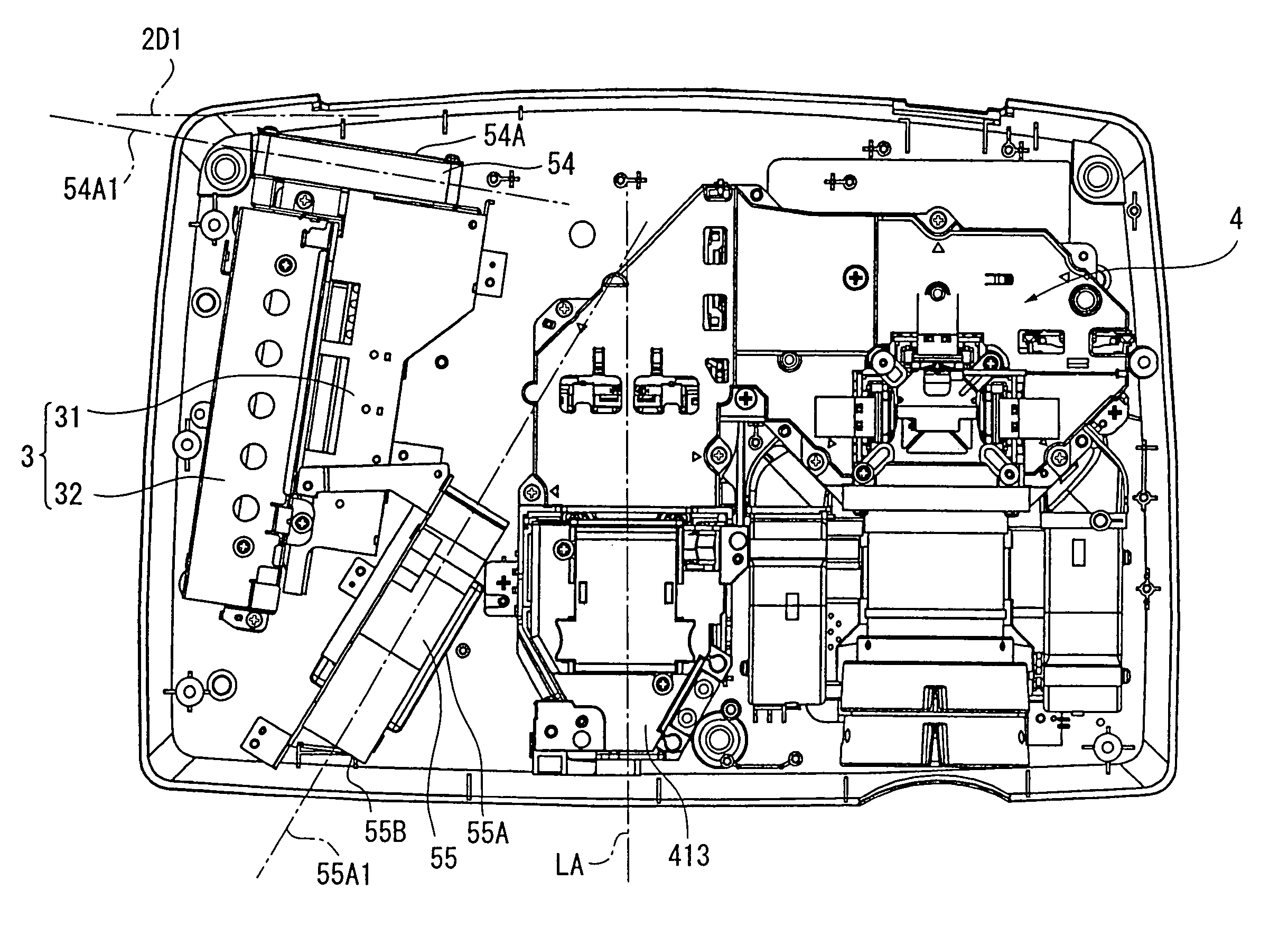 Projector exhaust fan