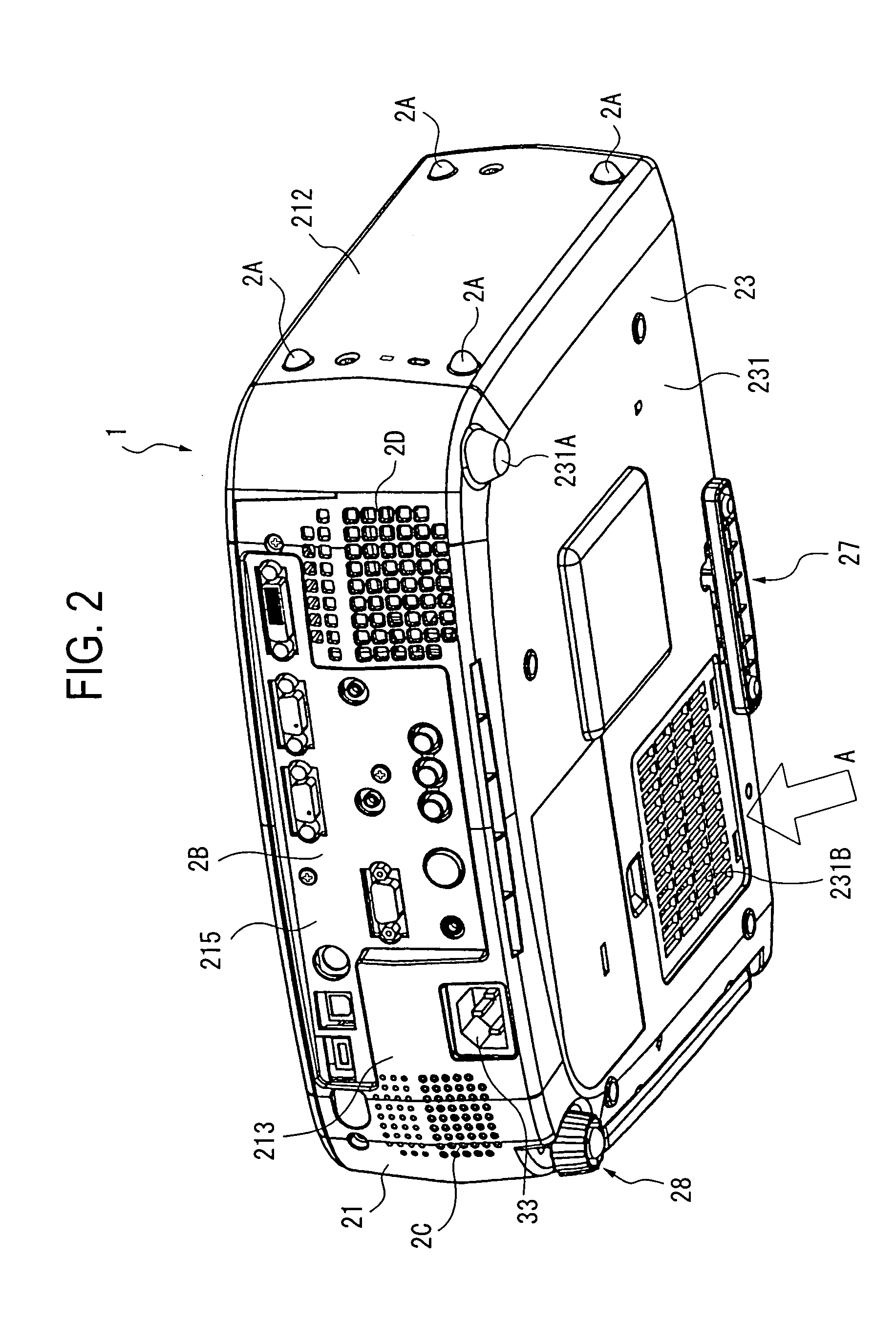 Projector exhaust fan