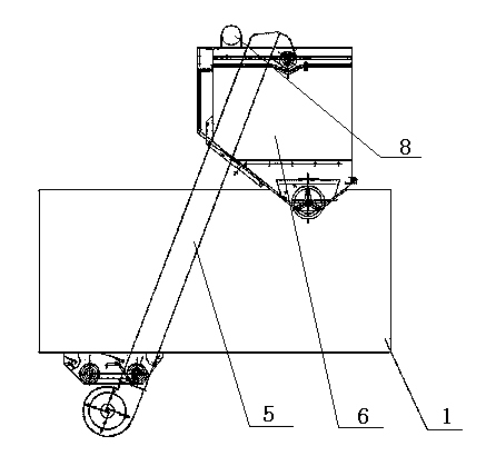 Grain warehousing device for combine harvester