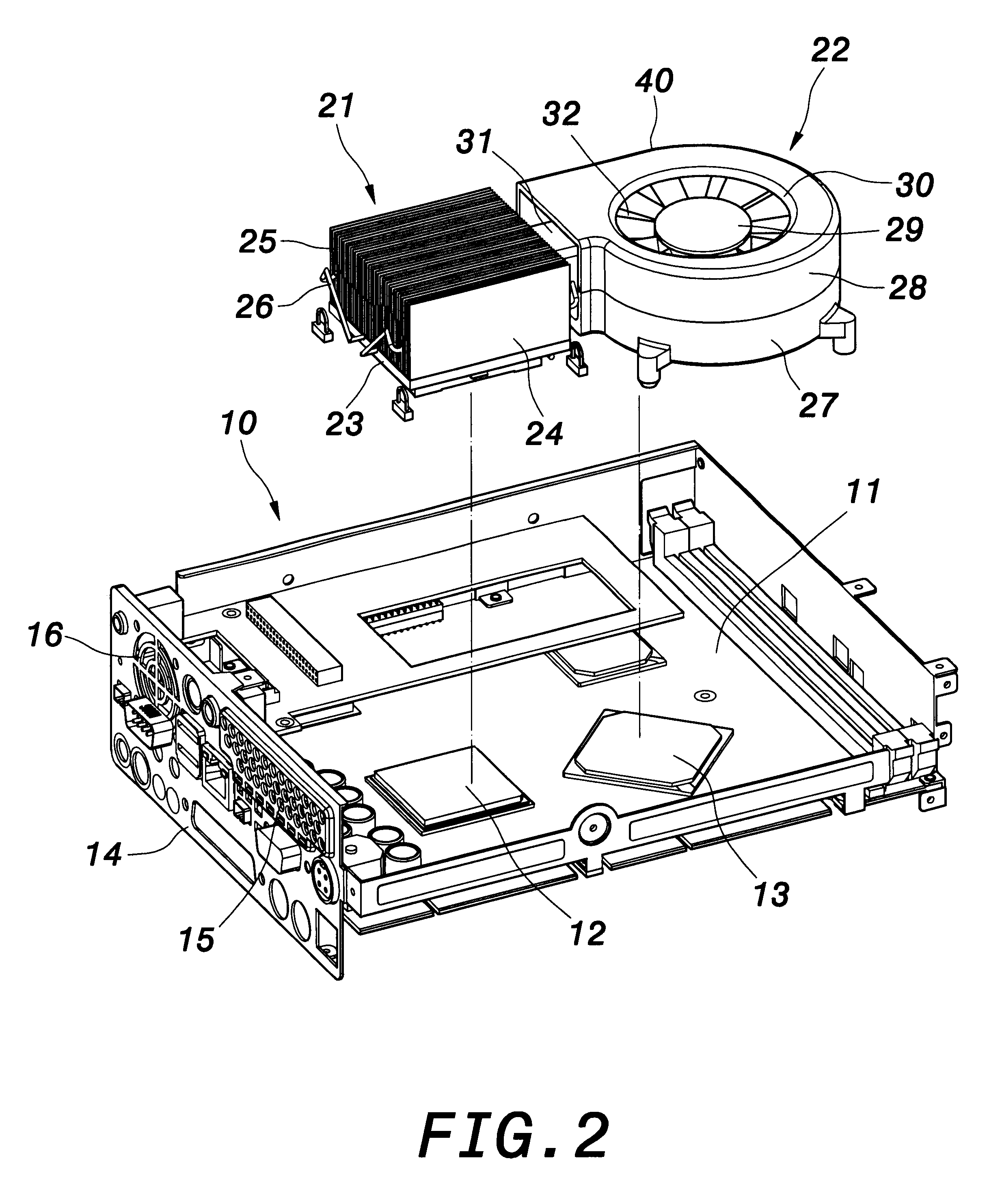 Computer heat dissipating structure