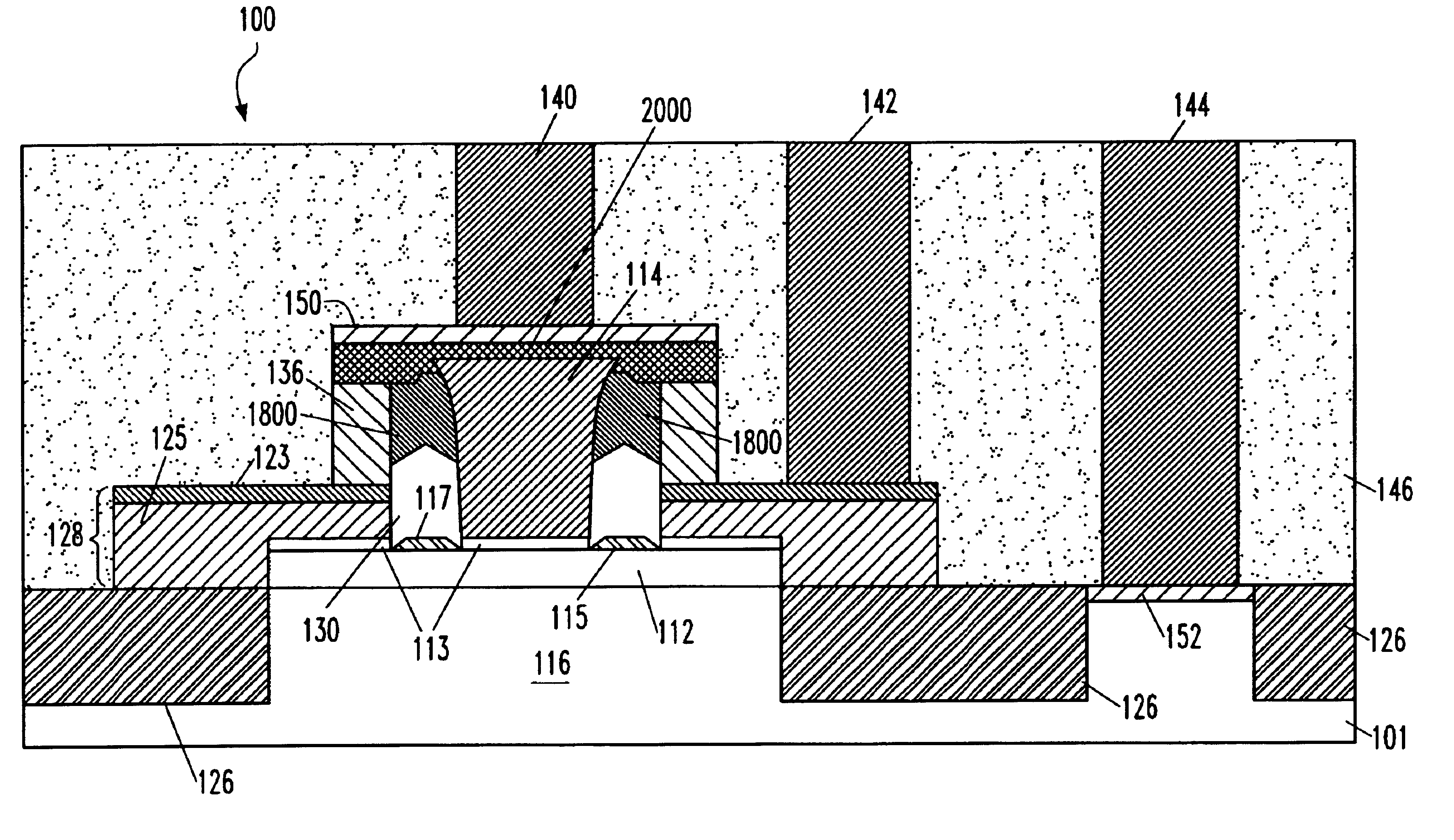 Structure and method of forming a bipolar transistor having a void between emitter and extrinsic base