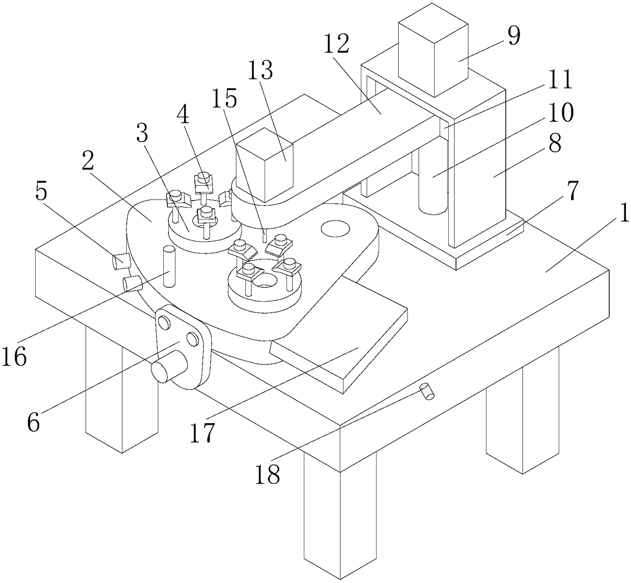 Clamp for processing holes